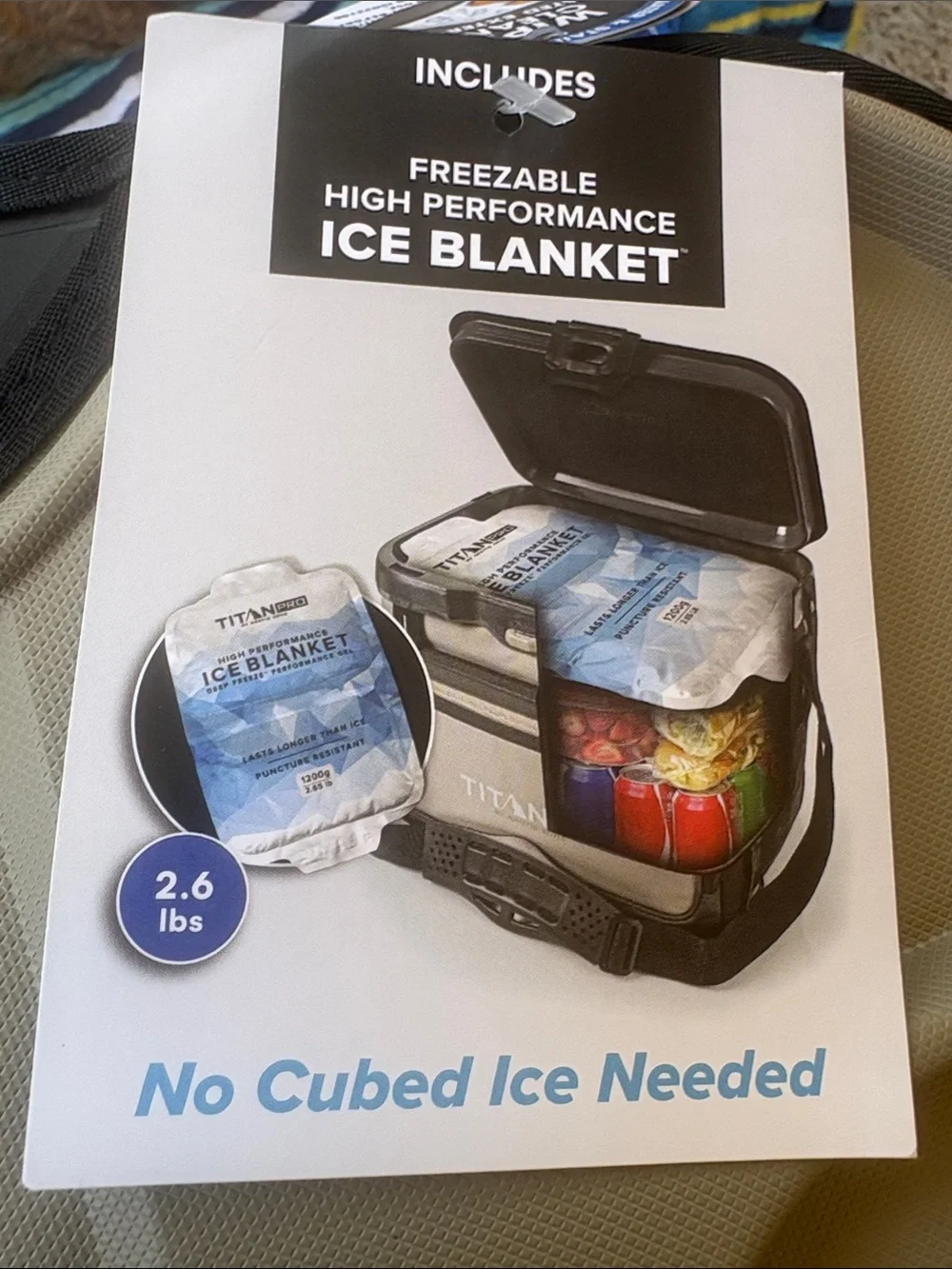 Titan Pro Cooler 40 Can Iceless Zipperless in Taupe Gray and Black